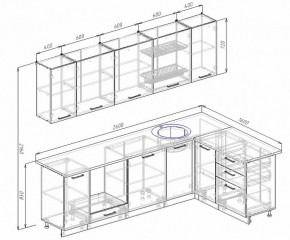 Кухонный гарнитур угловой Графика 2600х1600 (Стол. 26мм) в Елабуге - elabuga.ok-mebel.com | фото 2