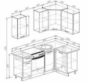 Кухонный гарнитур угловой Пайн 2000х1200 (Стол. 26мм) в Елабуге - elabuga.ok-mebel.com | фото 2