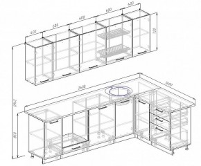 Кухонный гарнитур угловой Пайн 2600х1600 (Стол. 38мм) в Елабуге - elabuga.ok-mebel.com | фото 2