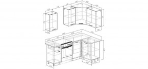 Кухонный гарнитур угловой Смоки 2000*1200 (Стол. 26мм) в Елабуге - elabuga.ok-mebel.com | фото 2