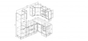 Кухонный гарнитур угловой Смоки 2400*1600 (Стол. 26мм) в Елабуге - elabuga.ok-mebel.com | фото 2