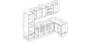 Кухонный гарнитур угловой Смоки 3200*1400 (Стол. 38мм) в Елабуге - elabuga.ok-mebel.com | фото 2