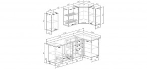 Кухонный гарнитур Умбра 2200*1000 (Стол. 26мм) в Елабуге - elabuga.ok-mebel.com | фото 2