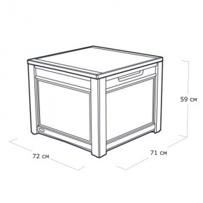 Квадратный сундук Cube Rattan 208 л в Елабуге - elabuga.ok-mebel.com | фото 4