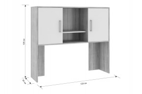 ЛАЙТ 2 Надстройка стола компьютерного (1200) дуб сонома в Елабуге - elabuga.ok-mebel.com | фото