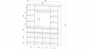 ЛЕНОРА Спальный гарнитур (модульный) графит в Елабуге - elabuga.ok-mebel.com | фото 9