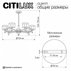 Люстра на штанге Citilux ELAN CL241171 в Елабуге - elabuga.ok-mebel.com | фото 12