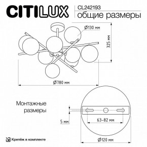 Люстра на штанге Citilux Ronny CL242193 в Елабуге - elabuga.ok-mebel.com | фото 8