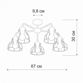 Люстра на штанге Vitaluce V3102 V3102-1/5PL в Елабуге - elabuga.ok-mebel.com | фото 2