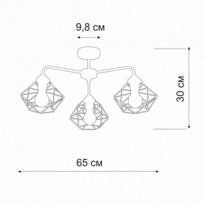Люстра на штанге Vitaluce V4258 V4258-0/3PL в Елабуге - elabuga.ok-mebel.com | фото 2