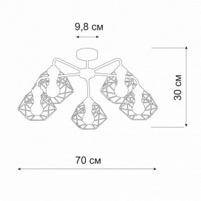 Люстра на штанге Vitaluce V4258 V4258-0/5PL в Елабуге - elabuga.ok-mebel.com | фото 2