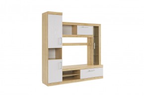 МАКСИ К1 Стенка для гостиной дуб сонома/белое дерево в Елабуге - elabuga.ok-mebel.com | фото 3