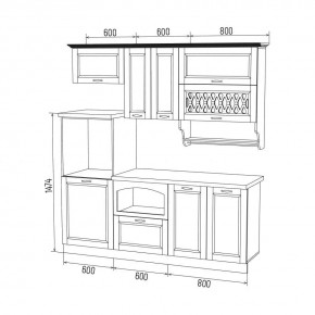 МИЛАНО Кухонный гарнитур 2,0 м Компоновка №3 в Елабуге - elabuga.ok-mebel.com | фото 6