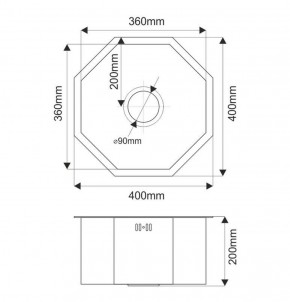 Мойка D400BR Octavia MELANA Profline 1,2/200 БРОНЗА врезная фигурная D400BR в Елабуге - elabuga.ok-mebel.com | фото 3