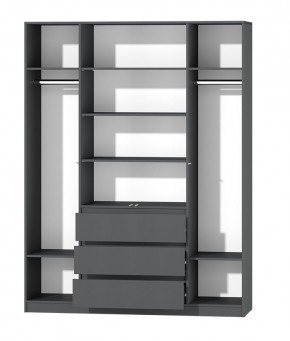 МС "Хилтон" Шкаф №1 1600 (Графит) в Елабуге - elabuga.ok-mebel.com | фото 3