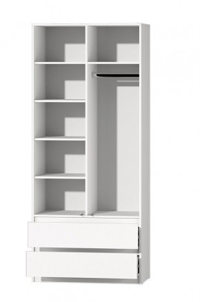 МС "Хилтон" Шкаф №3 900 (Белый текстурный) в Елабуге - elabuga.ok-mebel.com | фото 3