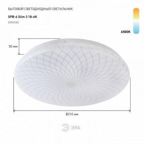 Накладной светильник Эра Slim SPB-6 Slim 3 18-6K в Елабуге - elabuga.ok-mebel.com | фото 2