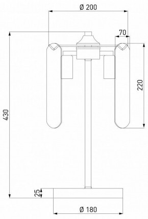 Настольная лампа декоративная Eurosvet Claire 01170/3 золото в Елабуге - elabuga.ok-mebel.com | фото 3