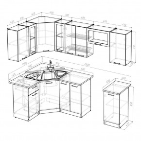 ОЛЬГА Кухонный гарнитур Оптима 1 (1300*2500 мм) в Елабуге - elabuga.ok-mebel.com | фото 2