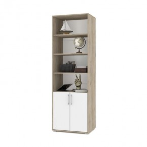 ОЛИВИЯ О21 Шкаф-стеллаж (дуб серый/белый) в Елабуге - elabuga.ok-mebel.com | фото