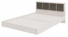 Парус Кровать 1200 на щитах (Белый/Графит) в изголовье 3 декор. квадрата в Елабуге - elabuga.ok-mebel.com | фото