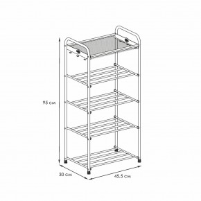 ПДОА15 Ч Подставка для обуви "Альфа 15" Черный в Елабуге - elabuga.ok-mebel.com | фото 2