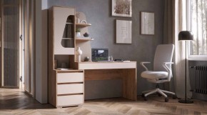 ПИФАГОР Стол компьютерный (дуб вотан/кашемир) в Елабуге - elabuga.ok-mebel.com | фото