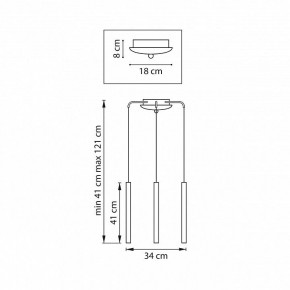 Подвесная люстра Lightstar Tubo L3T747243 в Елабуге - elabuga.ok-mebel.com | фото 3