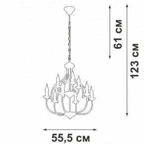 Подвесная люстра Vitaluce V1863 V1863-8/9 в Елабуге - elabuga.ok-mebel.com | фото 3
