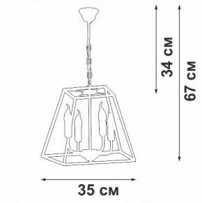 Подвесная люстра Vitaluce V4237 V4237-0/4 в Елабуге - elabuga.ok-mebel.com | фото 3