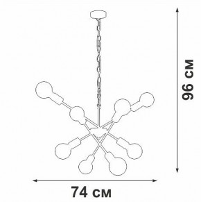 Подвесная люстра Vitaluce V4750 V4750-1/8 в Елабуге - elabuga.ok-mebel.com | фото 2
