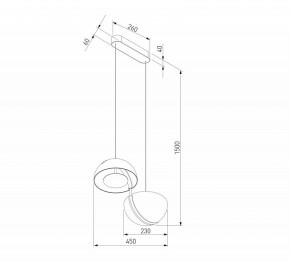 Подвесной светильник Eurosvet Emisfero 50083/2 LED золото в Елабуге - elabuga.ok-mebel.com | фото 4