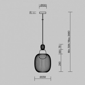Подвесной светильник Maytoni Levitation MOD376PL-01G1 в Елабуге - elabuga.ok-mebel.com | фото 5