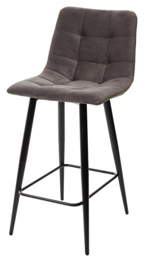 Полубарный стул CHILLI-QB графит #14, велюр / черный каркас (H=66cm) М-City в Елабуге - elabuga.ok-mebel.com | фото 1
