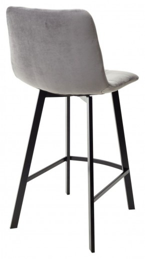 Полубарный стул CHILLI-QB SQUARE светло-серый #26, велюр / черный каркас (H=66cm) М-City в Елабуге - elabuga.ok-mebel.com | фото 4