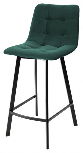 Полубарный стул CHILLI-QB SQUARE зеленый #19, велюр / черный каркас (H=66cm) М-City в Елабуге - elabuga.ok-mebel.com | фото 1