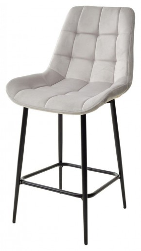 Полубарный стул ХОФМАН, цвет H-09 Светло-серый, велюр / черный каркас H=63cm М-City в Елабуге - elabuga.ok-mebel.com | фото 1