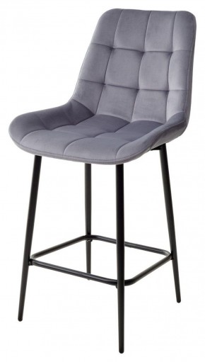 Полубарный стул ХОФМАН, цвет H-14 Серый, велюр / черный каркас H=63cm М-City в Елабуге - elabuga.ok-mebel.com | фото
