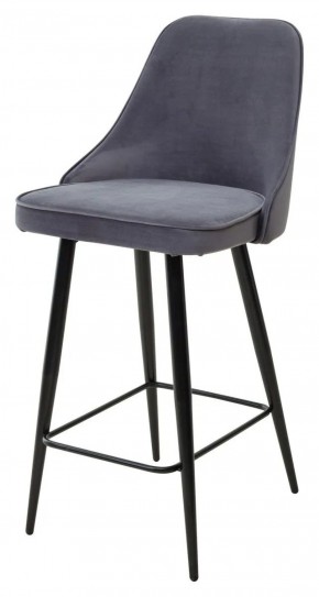 Полубарный стул NEPAL-PB СЕРЫЙ #27, велюр/ черный каркас (H=68cm) М-City в Елабуге - elabuga.ok-mebel.com | фото 1