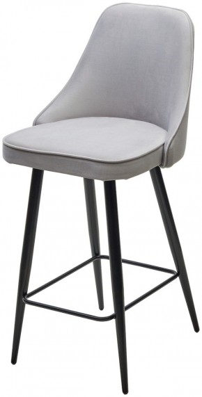 Полубарный стул NEPAL-PB СВЕТЛО- СЕРЫЙ BM-4, велюр/ черный каркас (H=68cm) М-City в Елабуге - elabuga.ok-mebel.com | фото 1
