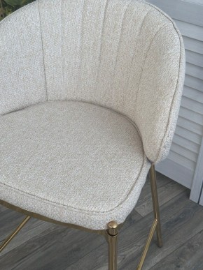 Полубарный стул WENDY TRF-11 светло-бежевый, ткань / золотой каркас (H=65) М-City в Елабуге - elabuga.ok-mebel.com | фото