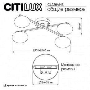 Потолочная люстра Citilux Atman Smart CL226A143 в Елабуге - elabuga.ok-mebel.com | фото 10