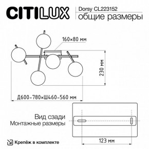 Потолочная люстра Citilux Dorsy CL223152 в Елабуге - elabuga.ok-mebel.com | фото 10