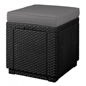 Пуфик Куб с подушкой (Cube with cushion) графит - прохладный серый в Елабуге - elabuga.ok-mebel.com | фото 1