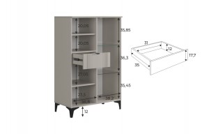 РИЧ Комод 2 со стеклом в Елабуге - elabuga.ok-mebel.com | фото 3