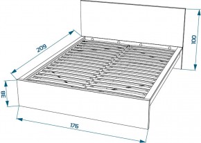 S00968 Варма Сэнг 160 кровать 176х208х100/38, белый в Елабуге - elabuga.ok-mebel.com | фото 3