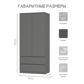 Шкаф 2-х створчатый Симпл ШК-03 (графит) в Елабуге - elabuga.ok-mebel.com | фото 6