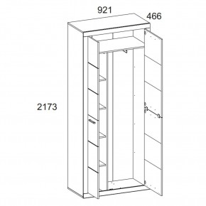 Шкаф 2D OSKAR , цвет дуб Санремо в Елабуге - elabuga.ok-mebel.com | фото 4