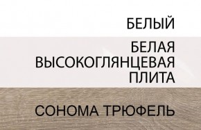 Шкаф 2D/TYP 20A, LINATE ,цвет белый/сонома трюфель в Елабуге - elabuga.ok-mebel.com | фото 4