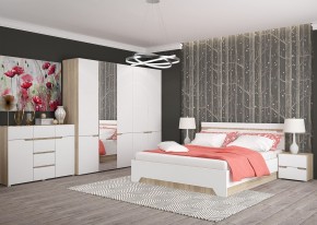 Шкаф 3-х створчатый АНТАЛИЯ (Сонома/Белый софт) в Елабуге - elabuga.ok-mebel.com | фото 3